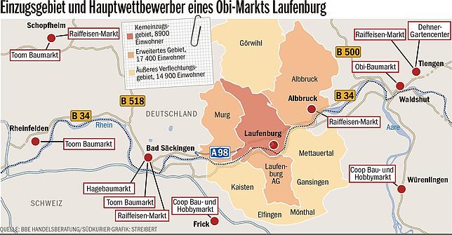 Bild 1: Zwölf Ordner voller Akten: Bauantrag für Laufenburger Obi liegt vor