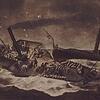 1861 auf dem Bodensee: Die "Stadt Zürich" (rechts) rammt in einem Sturm den Dampfer "Ludwig" mittschiffs. Dieser sinkt binnen weniger ...