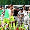 Ausgelassener Jubel beim FC 08 Villingen nach dem Sieg im Elfmeterschießen.
