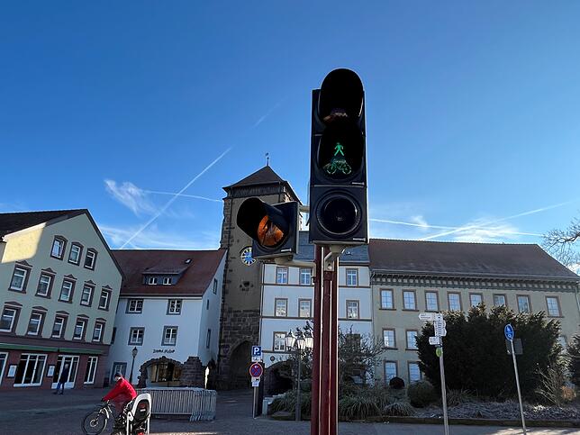 Bei einer solchen Ampel haben Fußgänger ein Vorrecht.