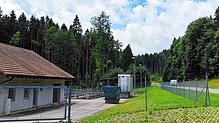 Die Kläranlage der Gemeinde Mühlingen in Mühlweiler. Von hier aus in dieser Blickrichtung müsste dann im Falle einer Aufgabe der ...