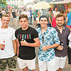 Die Immenstaader Lucas Haug, Noah Rockstroh, Henrik Heger, Alexander Schmidt, Jule König und Thomas Schmidt (von links) feiern gern und ...