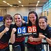 Die Mannschaft nach dem ersten Regionalliga-Sieg (von links): Christiane Hör, Mareike Allgeier, Anastasiia Kozak und Jana Bork