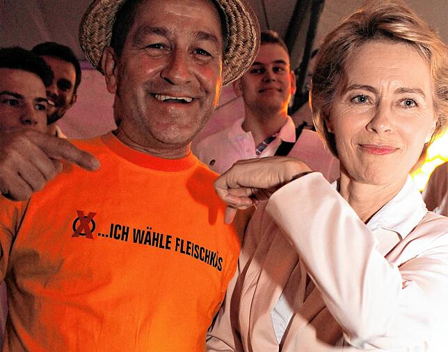 Die damalige Verteidigungsministerin und heutige EU-Kommissionspräsidentin war die letzte prominente Festrednerin in Bohlingen – hier ...