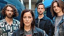 Silbermond statten Meersburg einen musikalischen Besuch ab. Von links: Andreas Nowak, Stefanie Kloß sowie Johannes und Thomas Stolle.
