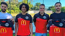 Neu beim FC Wallbach: Ersin Demircan (Murg), Muhammed Al Bayati, Matthias Wenk, Fatih Cakir (beide FSV Rheinfelden)