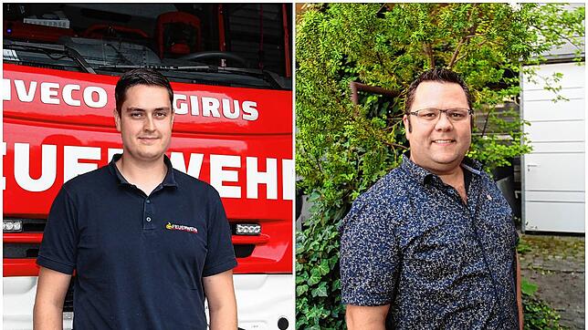 Tobias Rosen (links) und Mathias Breyer aus dem Gaienhofener Ortsteil Horn engagieren sich bei der Feuerwehr und dem Musikverein.
