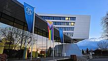 Das ZF Forum in Friedrichshafen, die Konzernzentrale des Automobilzulieferers ZF Friedrichshafen AG.