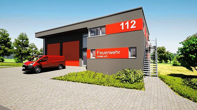 So soll das neue Feuerwehrgerätehaus in Schlatt am Randen aussehen, wenn es denn steht. Noch ist es bis dahin ein langer Weg.
