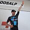 Triumph: Der Albbrucker Nico Denz vom Team DSM nach seinem Etappensieg bei der Tour de Suisse auf der Moosalp.