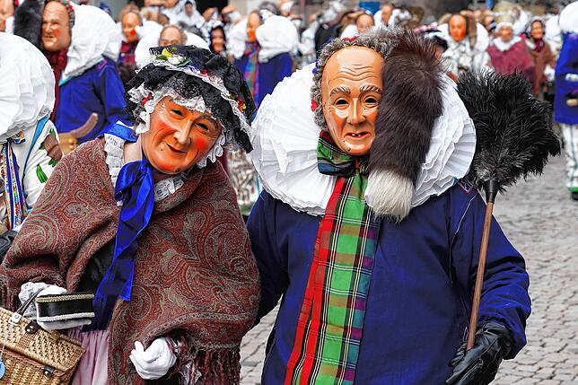 Das Morbili und der Stachi sind beliebte Figuren an der Fasnet.