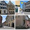 Die Volksbank (unten) wird in ein paar Jahren Stadtbücherei, damit im Alten Forstamt mehr Platz fürs Museum ist. An anderen Stellen in ...