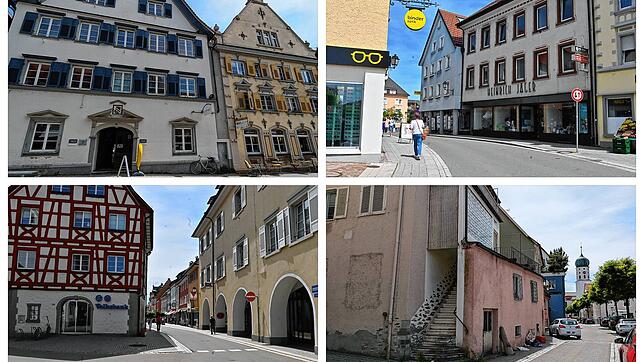 Die Volksbank (unten) wird in ein paar Jahren Stadtbücherei, damit im Alten Forstamt mehr Platz fürs Museum ist. An anderen Stellen in ...