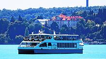 Bis dieses Bild zur Gewohnheit wird, dauert es noch ein bisschen: Das neue Elektroschiff der BSB, die MS &bdquo;Insel Mainau&ldquo;, am ...