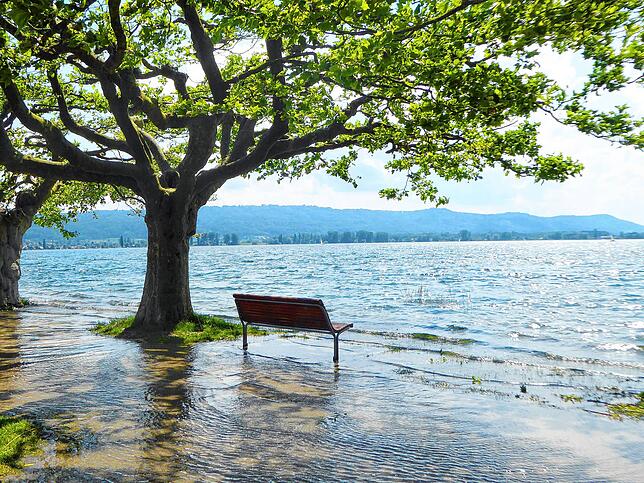 Im Juni 2024 herrschte noch Hochwasser-Alarm an der Mole in Radolfzell.