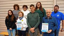 Vorstandsmitglieder und Geehrte beim Narrenverein Bachheim (von links): Melanie Kuttruff, Christine Siebler Waltraud Bausch, Grazia ...