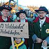 Die gastgebende Narrenzunft Waldwinkel Hubertshofen führt den Umzug an. Hier Zunftmeister Lothar Grimm, Narrenmutter Isabell Wiedemer, ...
