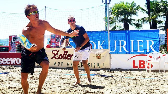 Beachtennis-Ass Oliver Munz (links) wird mit seinem Partner Alexander Bailer auch dieses Jahr wieder in Überlingen dabei sein.