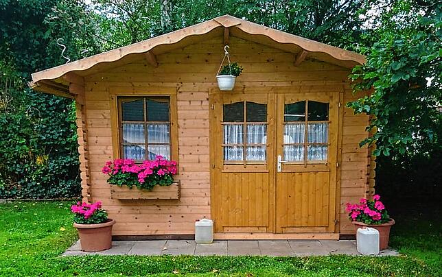 So sah das Gartenhaus des Ehepaars aus, das die Feuerwehr Hänner ersetzen möchte.