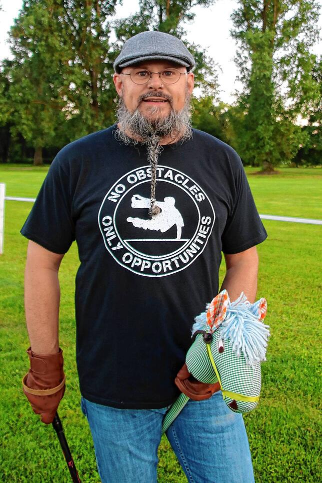 Jens Reinbolz und sein Steckenpferd Joda.