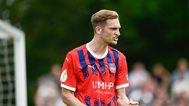 Maximilian Breunig brachte den 1. FC Heidenheim in Ingolstadt mit 1:0 in Führung.