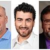 Dieses Trio tritt bei der Bürgermeisterwahl in Albbruck an: Amtsinhaber Stefan Kaiser, Manfred Vogelbacher und Kilian Kronimus (von links).