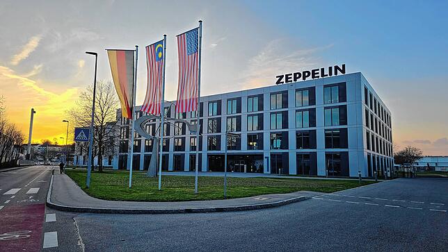 Die Zeppelin GmbH am Graf-Zeppelin-Platz in Friedrichshafen: Hier befindet sich der juristische Sitz des Unternehmens.
