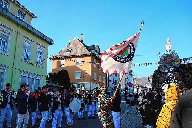 Bild 18: Fasnachts-Auswerfen und Narrenbaumstellen: Bilder des Hochrhein Narrentreffens in Tiengen (Teil 1)