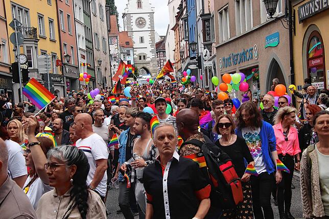 Bild 10: Der Überlinger CSD in Bildern, und dazwischen eine kleine Gruppe AfD