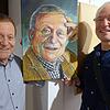 Reinhard Valenta (links), wie er leibt und lebt, in einem Porträt von Seppo C. Kaiser – eine Freundschaftsgabe an den scheidenden ...
