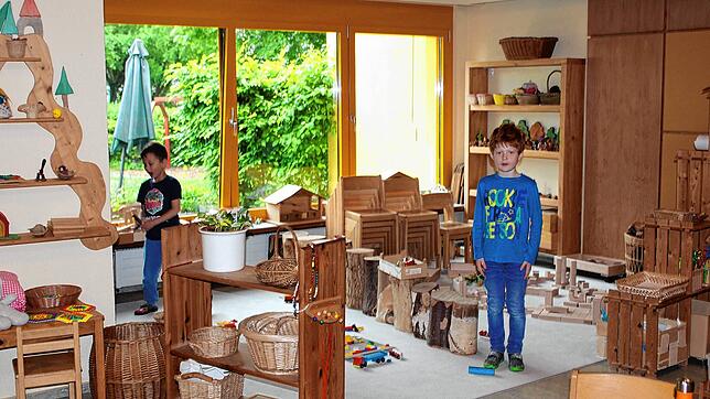 Es fehlen noch Spielkameraden in der Spielecke. Derzeit dürfen maximal drei Kinder mit Abstand zusammen spielen.