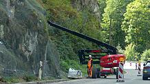 Im Bernecktal laufen derzeit wieder Felssicherungsarbeiten.