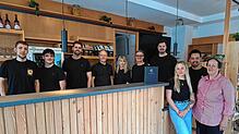 Das ist das Team vom neuen Restaurant und Café Regionale am Engener Schillerplatz: Christoph Reich (von links), Leandro Musano, Timo ...