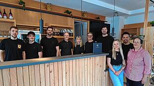 Das ist das Team vom neuen Restaurant und Café Regionale am Engener Schillerplatz: Christoph Reich (von links), Leandro Musano, Timo ...