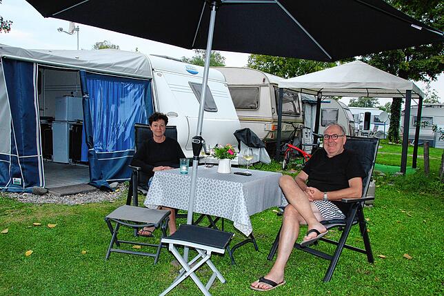 Heike und Wolfgang Heller kommen seit mehr als 30 Jahren auf die Sandseele.