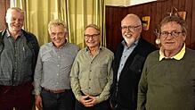 Das Vorstandsteam des Männerchors Rechberg (von links): Wolfgang Ritter (elf Jahre im Amt), Alfred Kaiser (16 Jahre), Neumitglied Peter ...