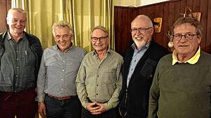 Das Vorstandsteam des Männerchors Rechberg (von links): Wolfgang Ritter (elf Jahre im Amt), Alfred Kaiser (16 Jahre), Neumitglied Peter ...