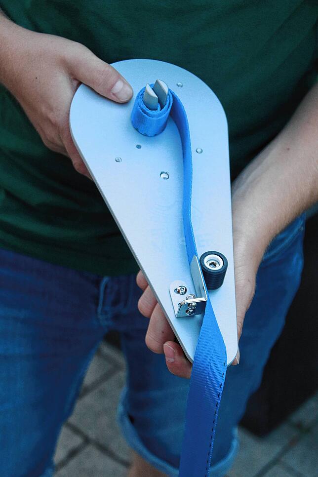 Die Rückseite des Belt-Master zeigt seine praktische Funktion.