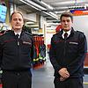 Wechsel an der Führungsspitze der Feuerwehr in Radolfzell: Helmut Richter (links) hat das Amt des Kommandanten zum 1. März an Tobias ...