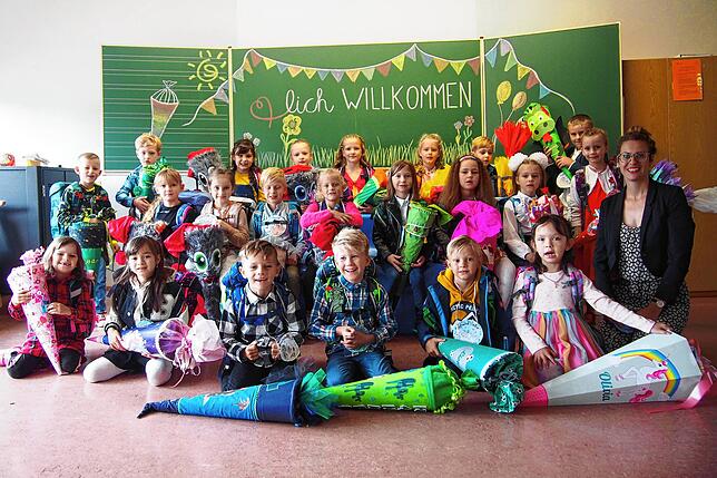 Die Klasse 1c der Villinger Südstadtschule mit Klassenlehrerin Leoni Ketterer.