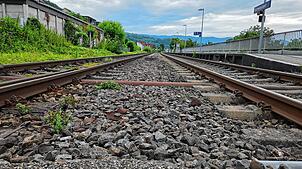 Die Bahn erneuert vom 9. August bis 7. September Gleise und Weichen auf der Hochrheinstrecke zwischen Rheinfelden und Waldshut (hier ...