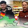 Der Handel im Grenzgebiet lebt von nationenübergreifenden Kundenbeziehungen, wie Tankstellenbetreiber Kosta Taktsides (links) und ...