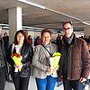 Bürgermeister Frank Harsch und Stadtbaumeister Matthias Distler (links) dankten Architektin Lucia Jortzik (Zweite von links) und ...