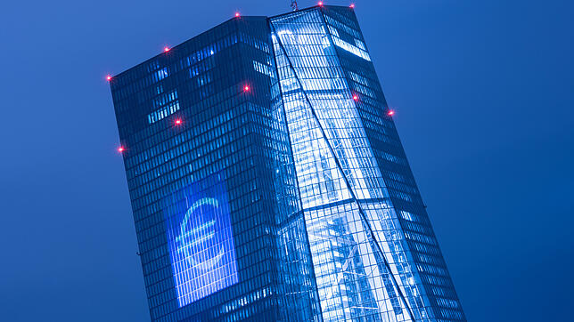 Blick auf die Europäischen Zentralbank (EZB) in Frankfurt.
