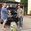 Endlich am Feriendomizil in Meersburg angekommen: Ina, Nicolai, Lennard und Frank Berrischen freuen sich auf schöne Ferien am Bodensee.