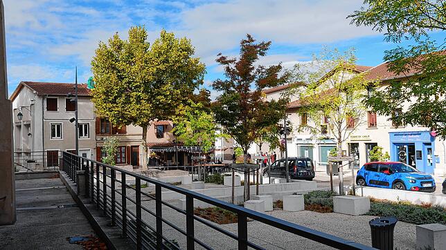 Das Ortszentrum der Lauchringer Partnergemeinde Saint-Pierre-de-Chandieu in Frankreich.