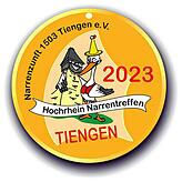 2022: Die Grafik zeigt einen Entwurf der Plakette für das bevorstehende Hochrhein-Narrentreffen, das im dritten Anlauf am 11. und 12. ...