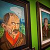 Der Maler Antonio Ligabue, wie er sich selbst sah: Bilder in einer Ausstellung in Rom.