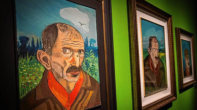 Der Maler Antonio Ligabue, wie er sich selbst sah: Bilder in einer Ausstellung in Rom.