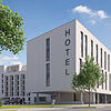 So soll das Hotel mit angeschlossenem Boardinghouse aussehen. Am Dienstag wird über das an der Maggistraße geplante Vorhaben sowie die ...